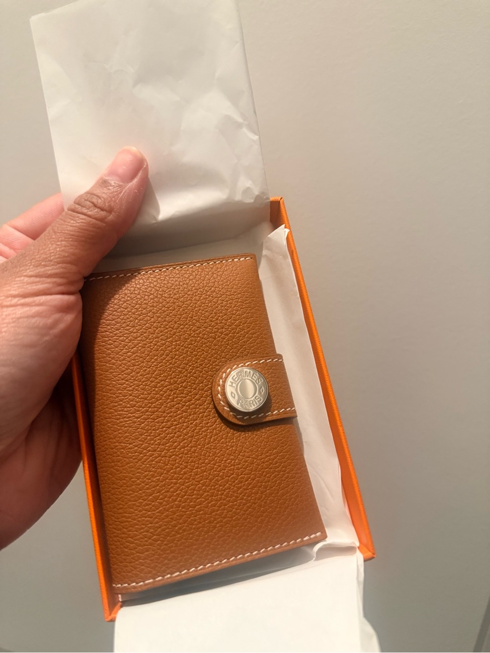 Hermes R.M.S gold card holder- NEW WITH RECEIPT